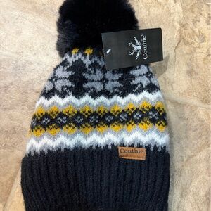 Black & Yellow Couthie Beanie